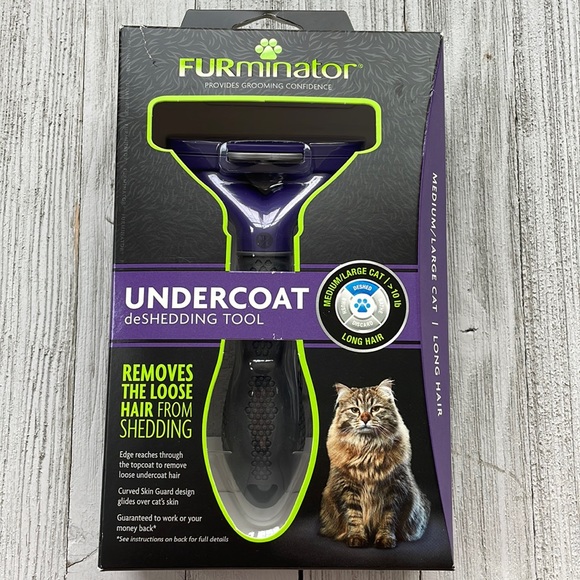 FURminator Cat New Furminator Undercoat De Shedding Tool For Med To Large Long Hair Cats